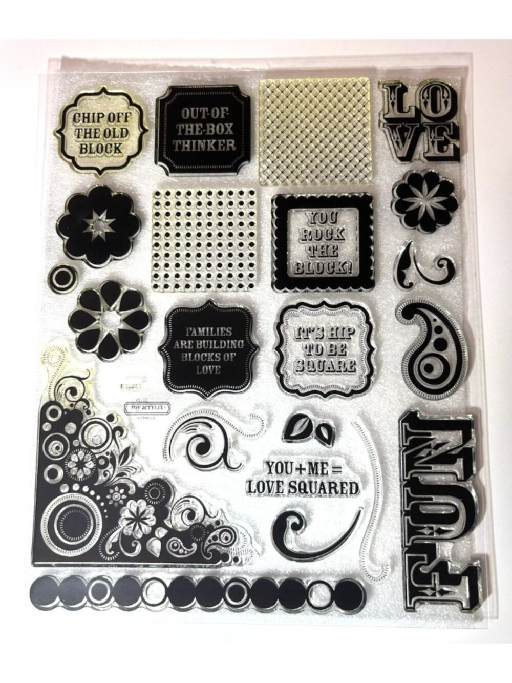 Close To My Heart E1025 Rock the Block Decorative Borders Love Hearts